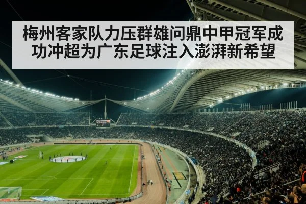 梅州客家队力压群雄问鼎中甲冠军成功冲超为广东足球注入澎湃新希望